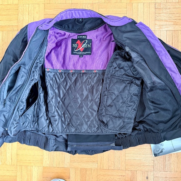 NexGen Women’s CE Armored Motorcycle Jacket. S Purple/Black | Vented, Reflective - Picture 12 of 16